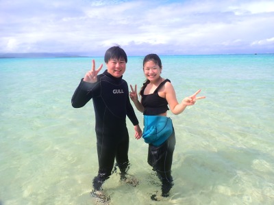 幻の島で記念写真