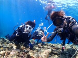 体験ダイビングの様子